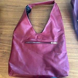 red and black shoulder purse!!